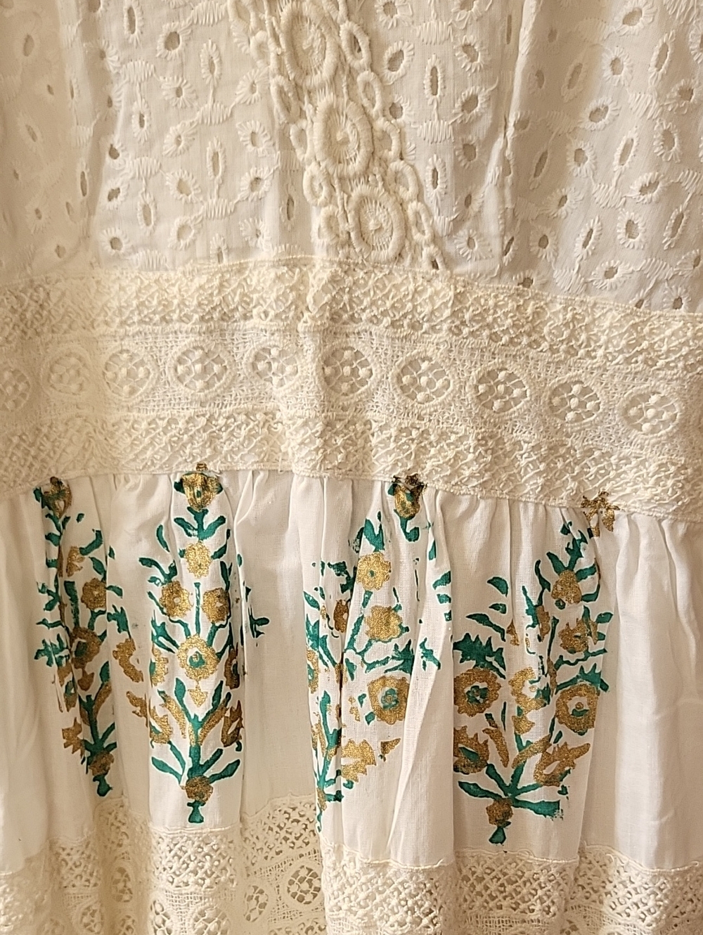 Teal eyelet dress